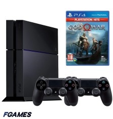 Consola Sony Playstation 4 Ps4 500gb + Doua Controllere + God Of War PlayStation 4, Second-Hand
