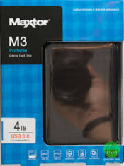 HDD extern Maxtor M3 portabil 4TB, 2.5&amp;quot;, USB 3.0, Negru, sigilat foto