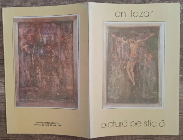 Pliant expozitie pictura pe sticla Ion Lazar 1989