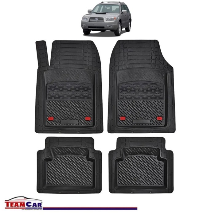 Covorase Auto TeamCar&reg; Tip Tavita Compatibile Subaru Forester II (2002&ndash;2008) Negru Material Rezistent