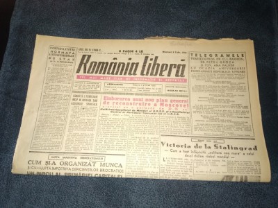 ZIARUL ROMANIA LIBERA 2 FEBRUARIE 1949 foto