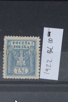 TS23 - Timbre serie Polonia - 1922 75f - **
