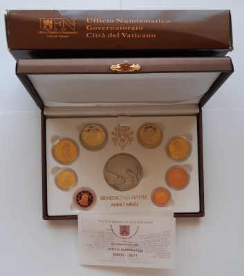 Set monede euro Vatican 2011, calitate Proof - G 4020 foto