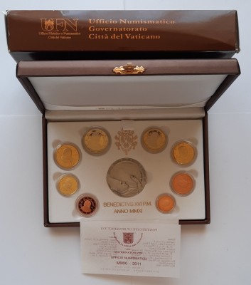 Set monede euro Vatican 2011, calitate Proof - G 4020 foto