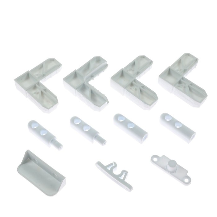 Set accesorii plasa insecte / tantari + coltare, plastic, alb