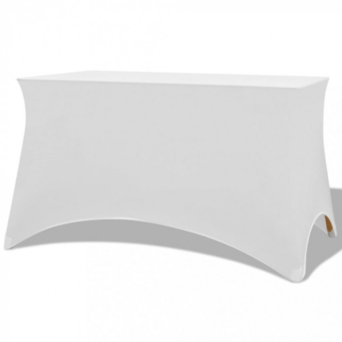 Huse elastice pentru masă, 120 x 60,5 x 74 cm , alb, 2 buc.
