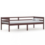 Cumpara ieftin Cadru de pat, maro inchis, 90x200 cm, lemn masiv de pin
