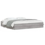 Cumpara ieftin Cadru de pat cu sertare gri sonoma 180x200 cm lemn prelucrat