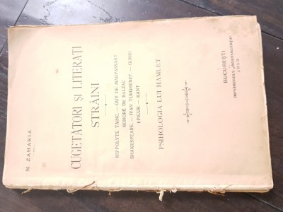 Cugetatori si literati straini 1913 - fara coperta Am foto