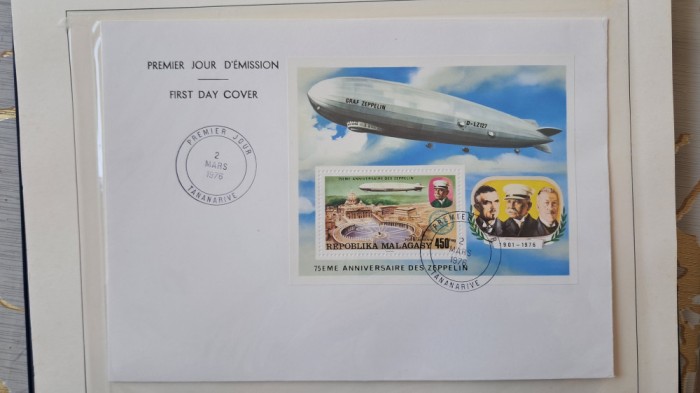 ZEPPELIN 1976 Madagascar Bl11 MNH