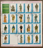 A12 S7 3 - Timbre foarte vechi - Manama - uniforme militare - bloc filatelic