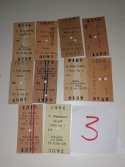 LOT 10 BILET VECHI BILETE TREN CFR