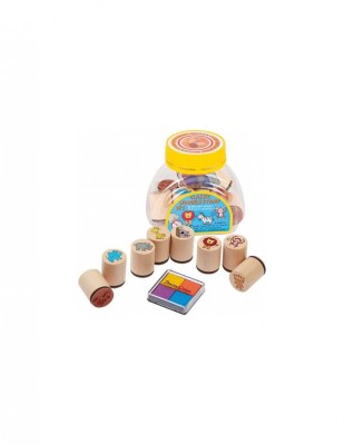 Set de 8 stampile cu animale tusiera inclusa foto