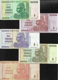 Rar! Set Zimbabwe 1 + 5 + 10 + 20 + 50 miliarde dolari dollars 2008