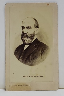 FOTOGRAF H. LE LIEURE , TURIN , PRINTUL DE JOINVILLE , FOTOGRAFIE TIP C.D.V. , SFARSITUL SEC. XIX foto