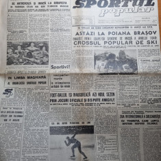 sportul popular 21 februarie 1949-gimnastica,sah,patinaj in cismigiu,handball