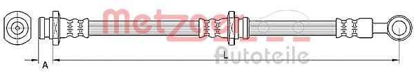 Conducta / cablu frana HYUNDAI TUCSON (JM) (2004 - 2010) METZGER 4110669