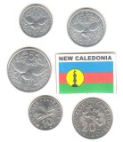 SV * Noua Caledonie * SET 1 FRANC, 2 - 5 - 10 - 20 FRANCS 2002 * UNC, Europa, Argint