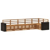 vidaXL Set canapea sectională 6 pcs natural Lemn Solid de Acacia 3384420