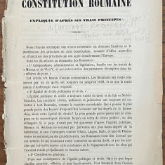 carte vehe Ion Heliade Radulescu La constitution Roumaine expliquee 1850