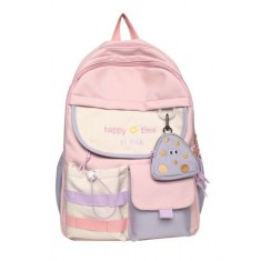 Ghiozdan pentru copii, impermeabil, buzunare multiple, material respirabil, 20 - 35 L, 30 x 11 x 42 cm, Roz