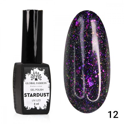 Oja semipermanenta Stardust, reflectorizant, Global Fashion 8ml, 12 foto
