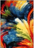 Cumpara ieftin Covor Model Brush 11017-180, Marime 80 x 150 cm, Multicolor, Inaltime Fir 9 mm, Antialergic, Polipropilena, Living, Dormitor, Sufragerie, Birou