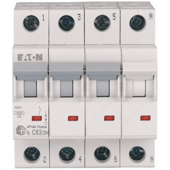 Siguranta automata 63A 3P+N C 4,5ka Xpole Eaton HL-C63 3N