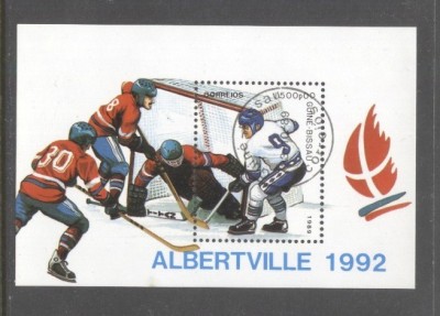 Guinee Bissau 1989 Olympic Winter Games perf. sheet Mi.B282 used TA.183 foto