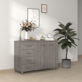 Servantă &bdquo;HAMAR&rdquo;, gri deschis, 113x40x80 cm, lemn masiv pin
