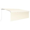 Copertina retractabila manual cu stor, crem, 4x3 m