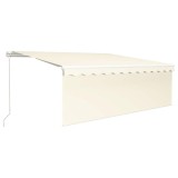 Cumpara ieftin Copertina retractabila manual cu stor, crem, 4x3 m