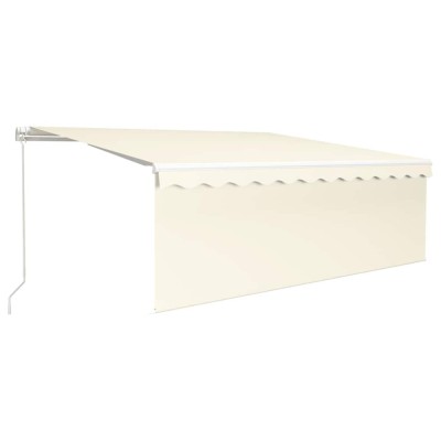 Copertina retractabila manual cu stor, crem, 4x3 m foto