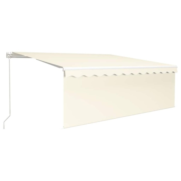 Copertina retractabila manual cu stor, crem, 4x3 m