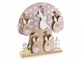 Cumpara ieftin Decoratiune Ciuperca cu 20 figurine suspendabile model Iepurasi 27x6x30 cm