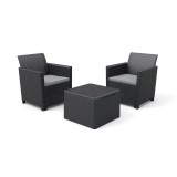 Cumpara ieftin Set mobilier de grădină Claire Balcony, grafit
