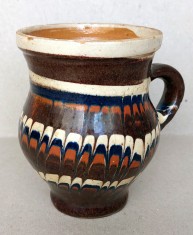 Mica ulcea decorativa, lut ars cu model, ceramica traditionala romaneasca
