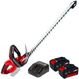 Einhell GE-CH 1846 Li PXC + Twinpack + 4514095 - Masina de tuns gard viu 52 cm + Set 2 acumulatori si incarcator Li-Ion 18 V 4 Ah