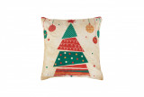 Perna decorativa de Craciun cu model Bradut, 40x40 cm, SomnArt