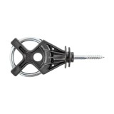 AKO Izolator X&sup3; pentru poarta, gard electric, holțșurub, plastic rezistent, ax 6mm galvanizat