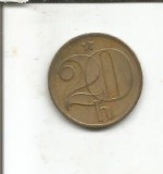(No4) moneda- Cehoslovacia- 20 haleru 1985
