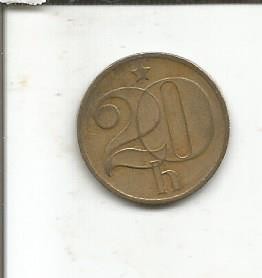 (No4) moneda- Cehoslovacia- 20 haleru 1985