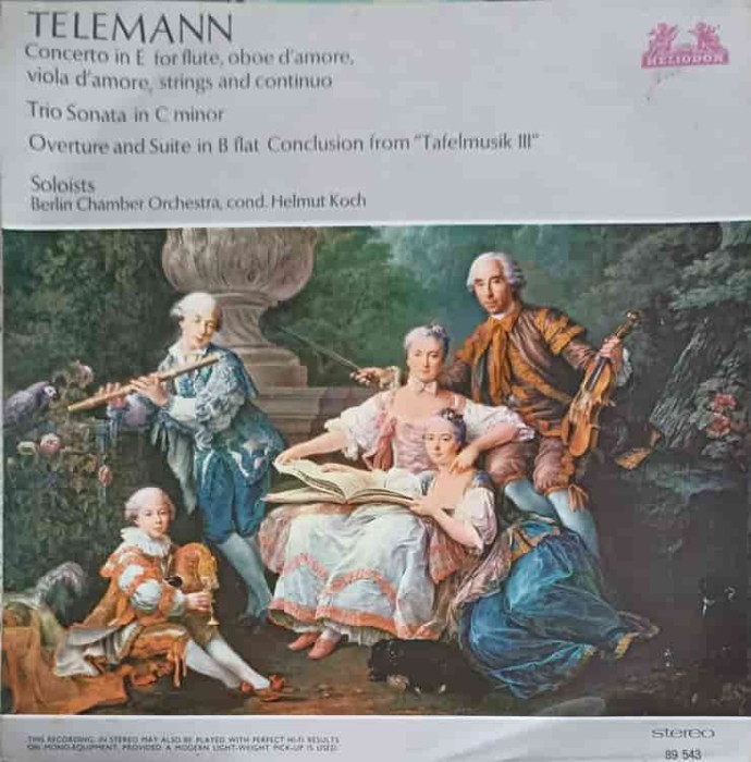 Disc vinil, LP. Konzert F&uuml;r Flote, Oboe D&#039;Amore, Viola D&#039;Amore, Streicher Und Continuo E-dur. Triosonate C-252002