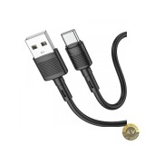 Cablu Date si Incarcare USB-A - USB-C HOCO X83 Victory 60W 1m Negru