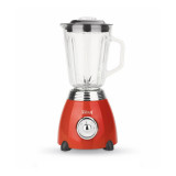 Blender retro Zilan ZLN7057, Capacitate 1.5 L, Putere 500 W, Lame din otel, Rosu