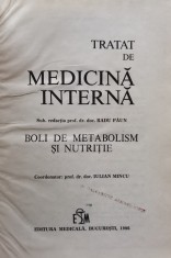 Tratat De Medicina Interna Bolile De Metabolism Si Nutritiei - Sub Redactia Radu Paun , D657