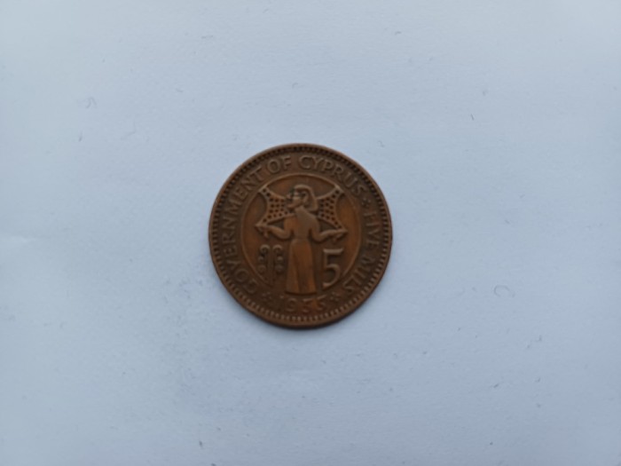 Cipru -5 Mils 1955
