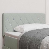 Cumpara ieftin Tablie LED cu benzi LED cu headboard Gri deschis 90 cm Catifea