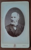 Fotografie tip CDV, barbat cu barba, inceput de secol XX