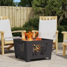 vidaXL Cuptor de foc Negru 60 x 60 x 40 cm Oțel laminat la rece 858914